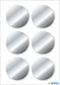 Herma-Vario Multi Purpose Round Label 32mm Silver-15075