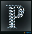 Herma-Crystal Sticker 'P'-15345