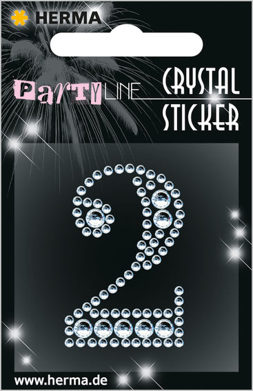 Herma-Crystal Sticker '2'-15358