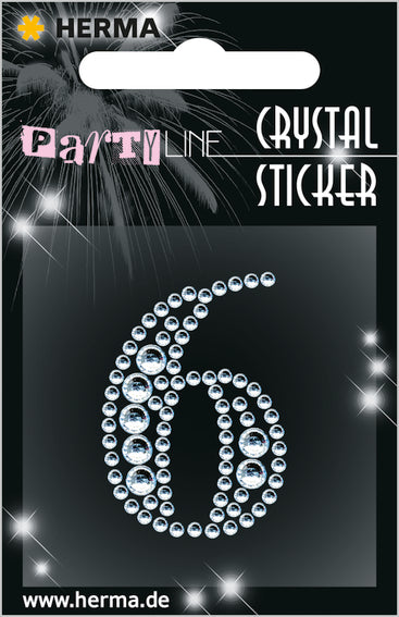 Herma-Crystal Sticker '6'-15362