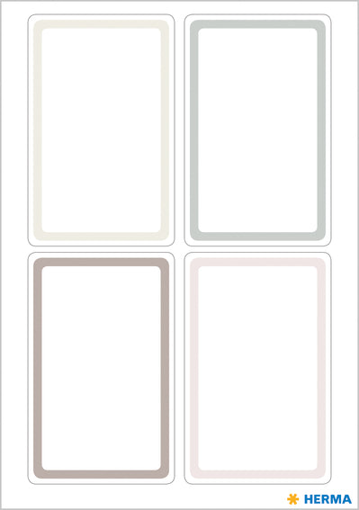 Herma-Removable Labels 52x82mm With Color Border-10664