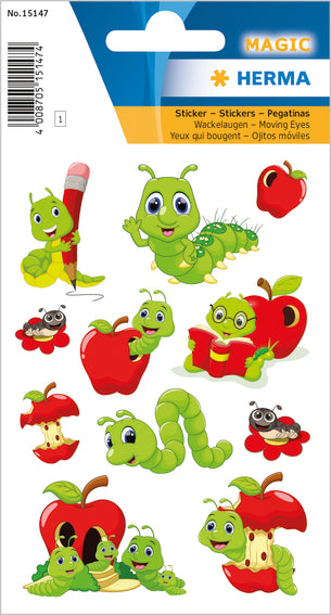 Herma-Magic Sticker Moving Eyes Worms-15147