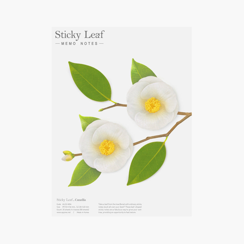 STICKY NOTE LEAF Camellia-White-Large-ALC3-W04