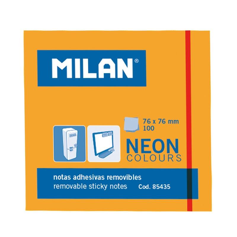 Memo Stick Note Neon Orange 76X76Mm 100'S-85435