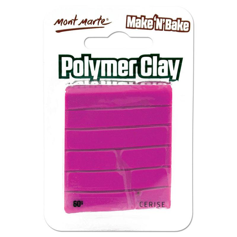 Mont Marte-Polymer Clay Make N Bake 60g Cerise-MMSP6041