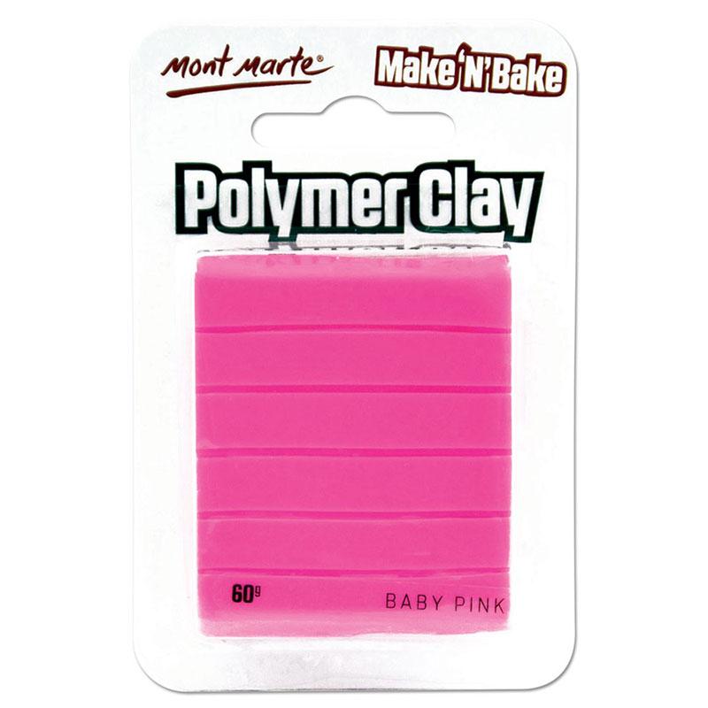 Mont Marte-Polymer Clay Make N Bake 60g Baby Pink-MMSP6044