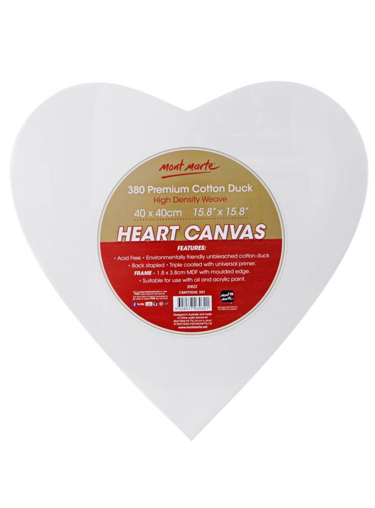 Canvas Streched Heart 380Gm 40X40cm-CMHT0040