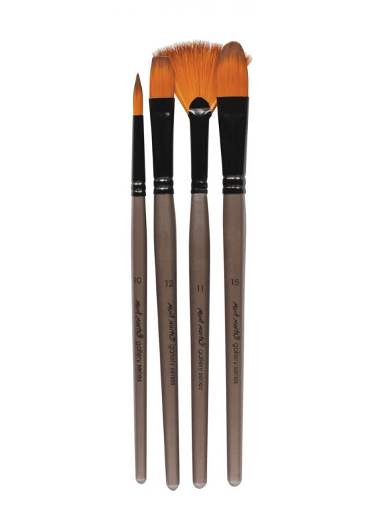 Brush Set Galley Acrylic 4 Pieces-BMHS0013