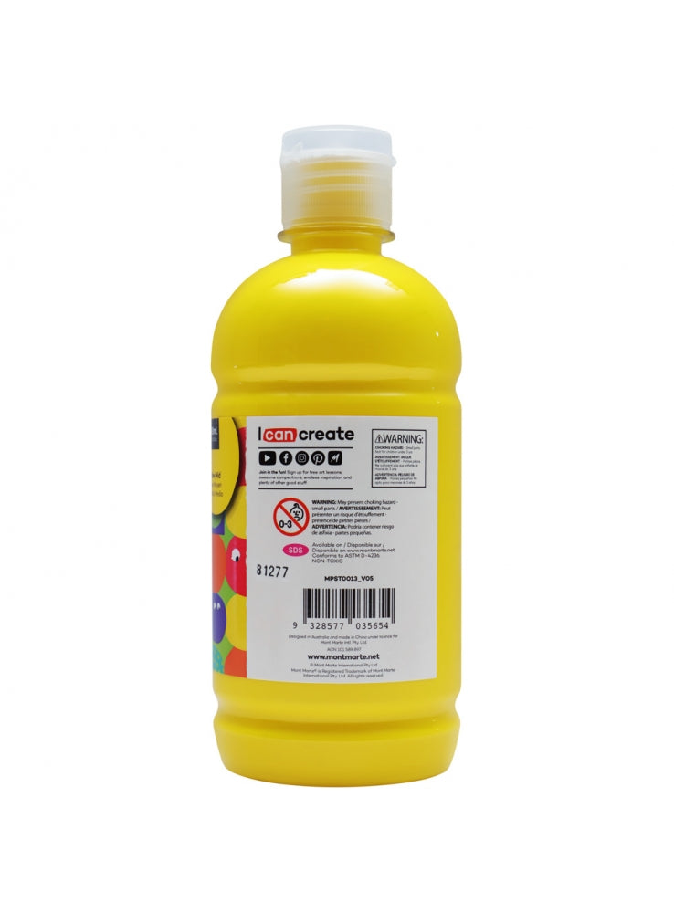 Mont Marte-Poster Paint 500ml Medium Yellow-MPST0013