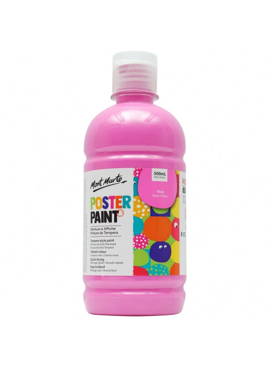 Mont Marte-Poster Paint 500ml Pink-MPST0021