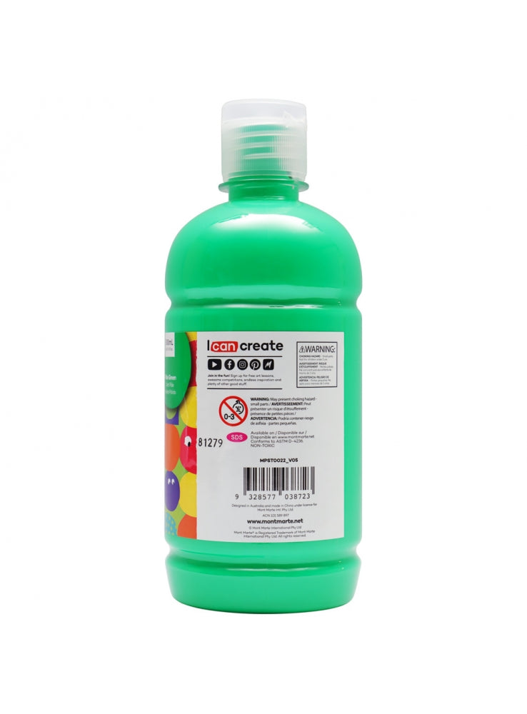 Mont Marte-Poster Paint 500ml Pale Green-MPST0022