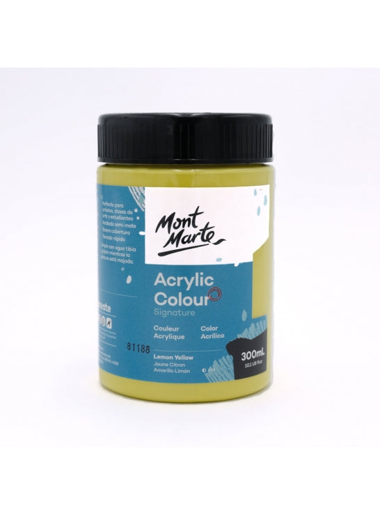 Mont Marte-Acrylic Color 300ml Lemon Yellow-MSCH3002