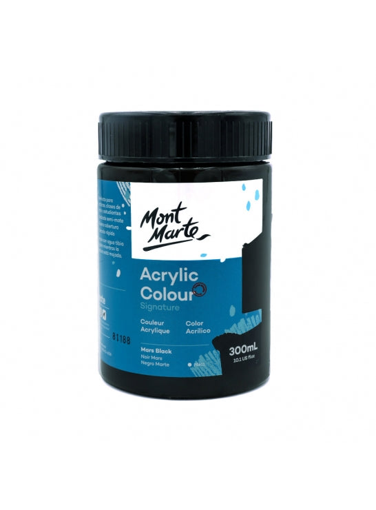 Mont Marte-Acrylic Color 300ml Mars Black-MSCH3064