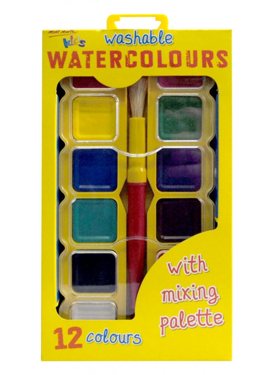 Water Color Cake 12clr+Brush-PMKC0009