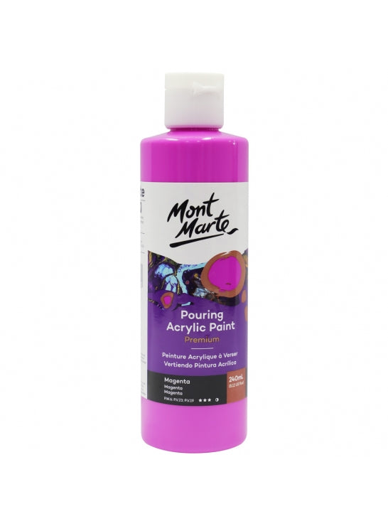 Mont Marte-Pouring Acrylic Paint 240ml Mgenta-PMPP0008
