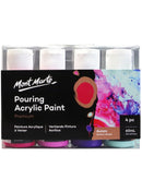 Mont Marte-Pouring Acrylic Paint 4x60ml Aurora-PMPP4207