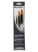 Mont Marte-Brush Set Gallery Acrylic 4 Pieces-BMHS0018