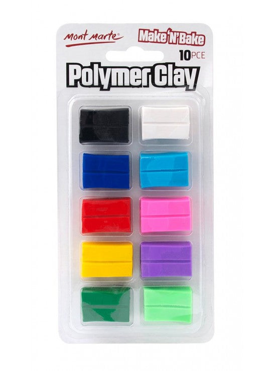Mont Marte-Polymer Clay 10 Pieces Assorted-MMSP5011