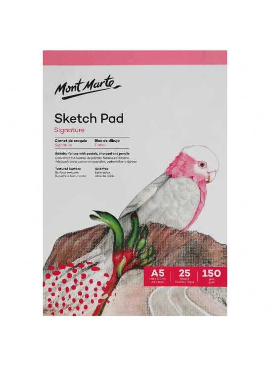 Mont Marte-Sketch Pad A5 150gsm 25 Sheets-MSB0056