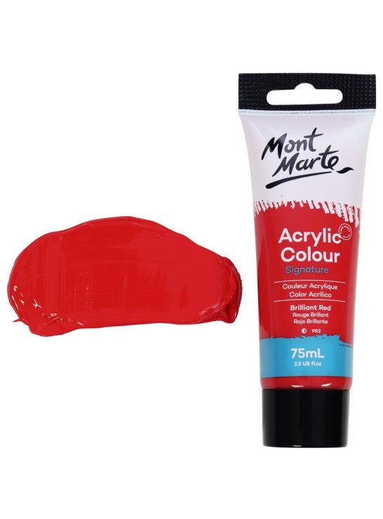 Mont Marte-Acrylic Color 75ml Brilliant Red-MSCH7510