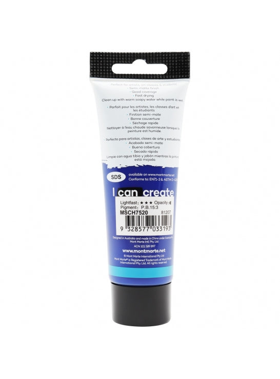 Mont Marte-Acrylic Color 75ml Phthalo Blue-MSCH7520