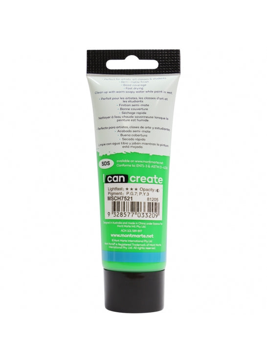 Mont Marte-Acrylic Color 75ml Monstral Green-MSCH7521