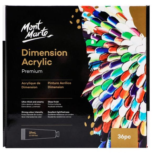 Mont Marte-Dimension Acrylic Color 37ml X 36 Color-PMDA3637