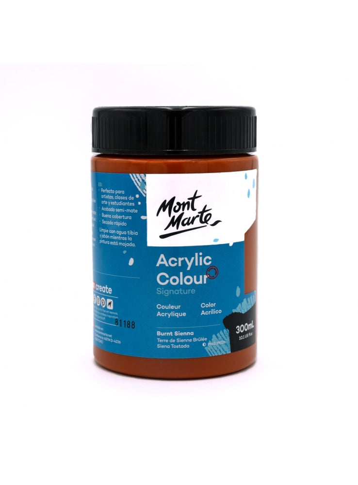 Mont Marte-Acrylic Color 300ml Burnt Sienna-MSCH3014
