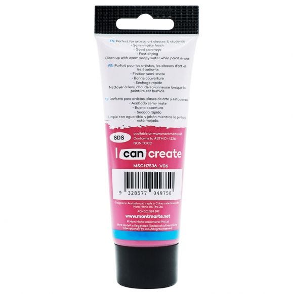 Mont Marte-Acrylic Color 75ml Cerise-MSCH7536