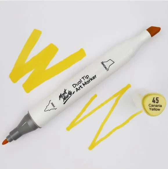 Dual Tip Art Marker Premium - Canaria Yellow 45 - MGRD0002