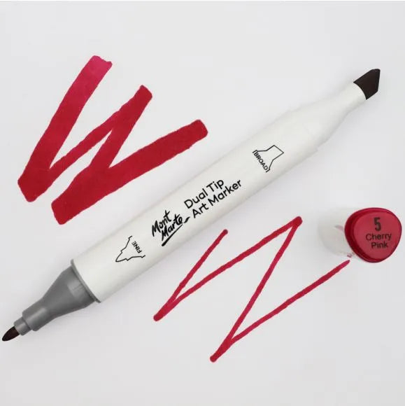 Dual Tip Art Marker Premium - Cherry Pink 5 - MGRD0010