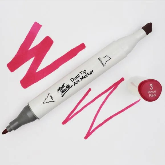 Dual Tip Art Marker Premium - Rose Red 3 - MGRD0012