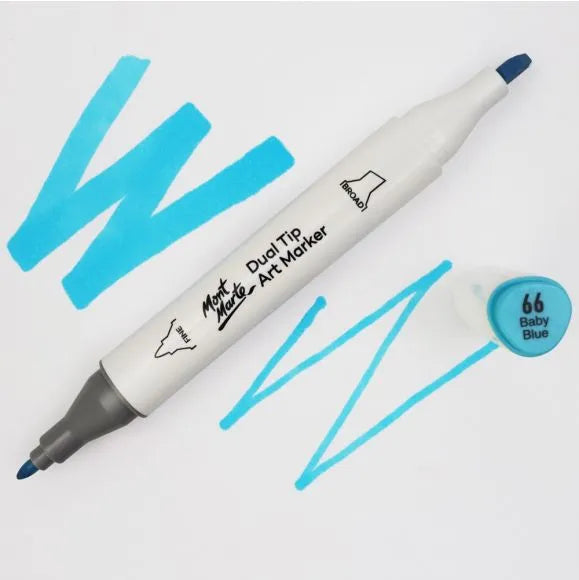 Dual Tip Art Marker Premium - Baby Blue 66 - MGRD0029