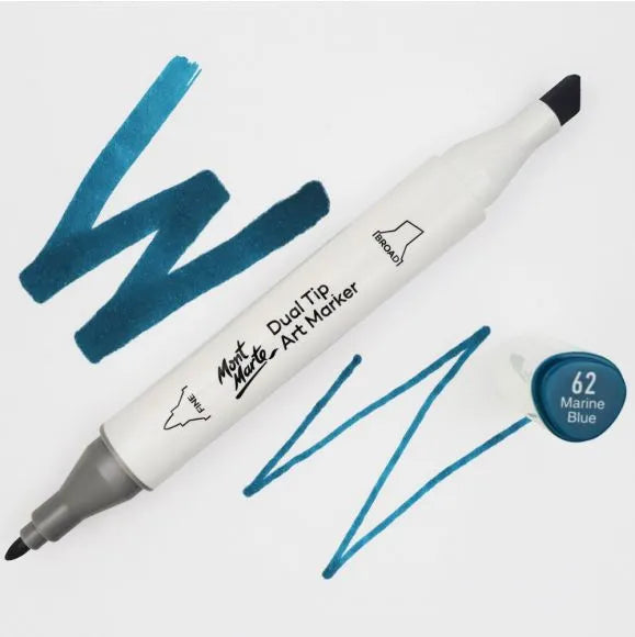 Dual Tip Art Marker Premium - Marine Blue 62 - MGRD0033