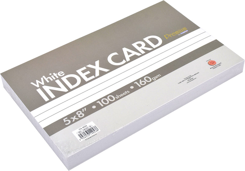 RULED CARD WHITE 5"X8" 100'S (EDUB041104)