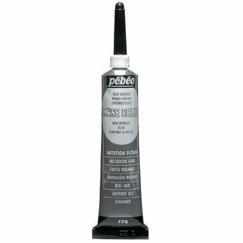 Pebeo-Relief Outliner 20ml-imitation lead -Grey-772000