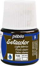 Pebeo-Seta (Fabric Color) Transparent 45ml Velvet Brown-329014