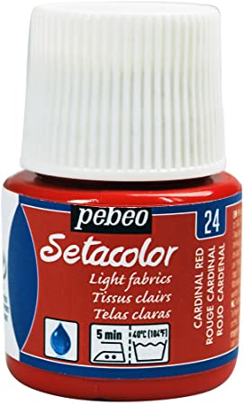 Pebeo-Seta (Fabric Color) Transparent 45ml Cardinal Red-329024