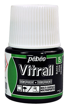 Pebeo Vitrail Glass paint 45ml Black-050015