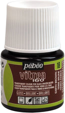 Pebeo Vitrea 160 Glass Paint Glossy 45ml Earth Brown-111018