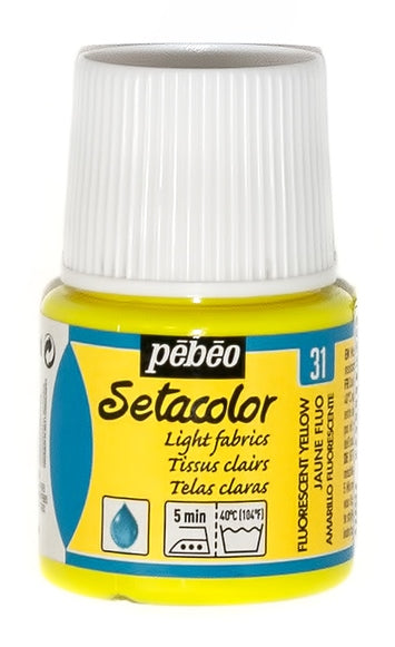 Pebeo-Seta (Fabric Color) Transparent 45ml Fluo Yellow-329031