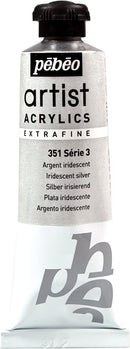 Pebeo-Extra Fine Professional Artist Acrylic 37ml-Iridescent Silver-908351