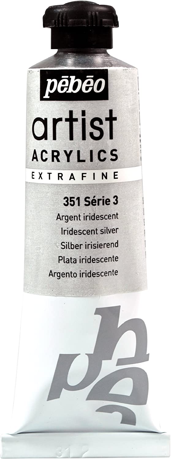 Pebeo-Extra Fine Professional Artist Acrylic 37ml-Iridescent Silver-908351