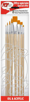 Pebeo Brush Yellow Bristle 8 Pieces Set-950250
