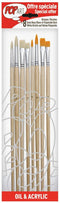 Pebeo Brush White/Yellow Bristle 8 Pieces Set-950350