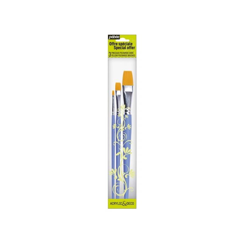Brush Yellow Polymide Set Of 3 - 951120
