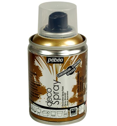 Pebeo Deco Spray Paint 100ml Gold Chrome-093782