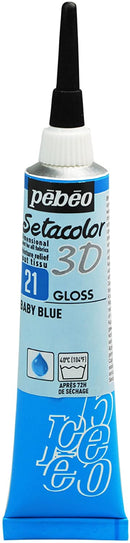 Pebeo Seta (Fabric) Liner 3D 20ml Baby Blue-557021