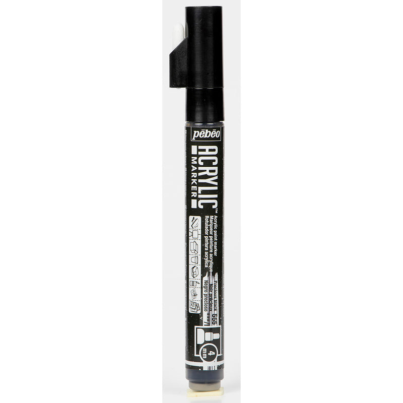 Pebeo Acrylic Marker 4mm Round tip Precius Black-201555