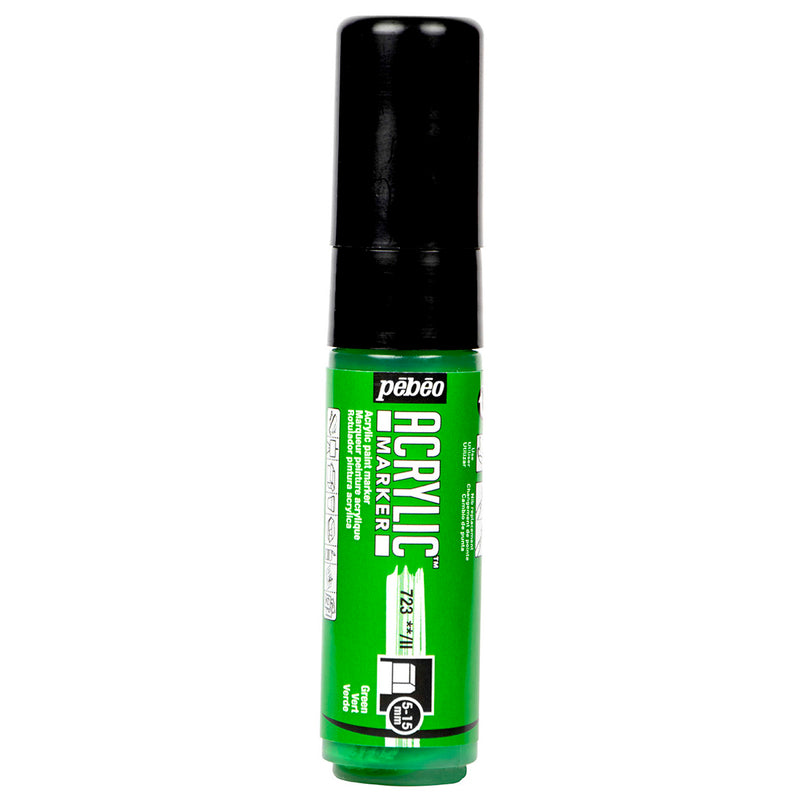 Pebeo Acrylic Marker 5/15mm Multi Feature tip Green-201723